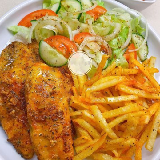 Tilapia Fried Fish with Fries